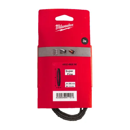 Ремень флисовый полировочный MILWAUKEE, 10х330мм, супермягкий (3шт) для M12 FBFL10 (4932492880)