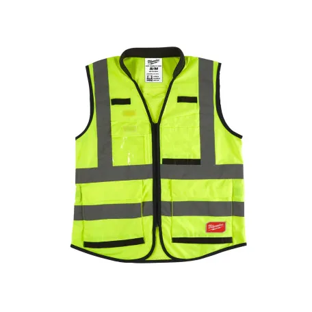 Жилет сигнальный MILWAUKEE Hi-Viz PREMIUM, желтый, размер L/XL (4932471896)