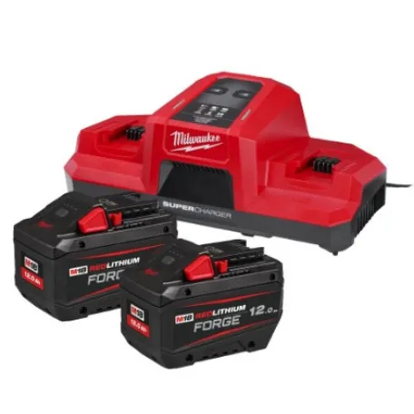 Энергокомплект Li-Ion, Milwaukee, M18 FORGE, NRG-122DBSC, 2 аккумулятора 12.0 Ач, зарядное устройство M18 DBSC (4933498614)