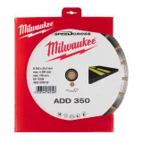 Диск алмазный Speedcross MILWAUKEE ADD 350, Ø350мм (асфальт) (4932478952)