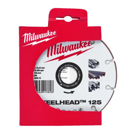 Диск алмазный MILWAUKEE Speedcross STEELHEAD 125, диаметр 125 мм, (металл, нержавейка) (4932492015)