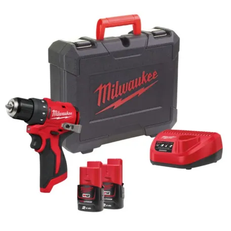 Дрель-шуруповёрт, аккумуляторная, бесщёточная, MILWAUKEE M12 BLDDRC-202С (4933499686)