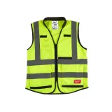 Жилет сигнальный MILWAUKEE Hi-Viz PREMIUM, желтый, размер S/M (4932471895)