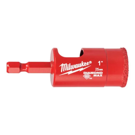 Коронка алмазная Diamond Plus MILWAUKEE, Ø25,0мм (1/4 Hex) (с водой) (4932498350)
