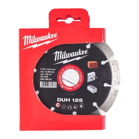 Диск алмазный MILWAUKEE DUH 125, Ø125мм (железобетон, кирпич) (4932399540)