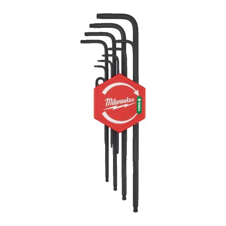 Набор ключей Г-образных MILWAUKEE TORX, (T8/T9/T10/T15/T20/T25/T27/T30/T40) (9 шт.) (4932492693)