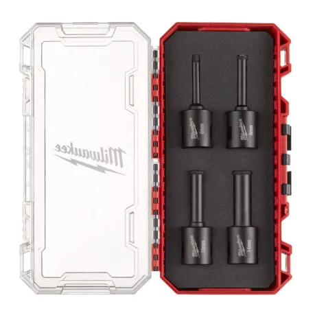 Набор алмазных коронок MILWAUKEE Diamond Max PACKOUT М14, диаметр 6/8/10/14мм. (4 шт.) (сухое сверление) (4932500544)