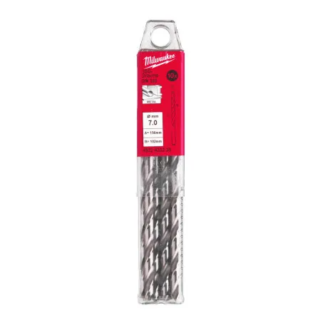 Сверло по металлу MILWAUKEE HSS-G, DIN340, Ø7,0x157х102мм, удлиненное, (10 шт.) (4932430338)