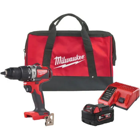 Дрель-шуруповерт с ударом аккумуляторная бесщеточная MILWAUKEE, M18 BLPD2-502X (зарядное устройство М12-18 FС, 1 аккумулятор М18 В5) (4933500775)