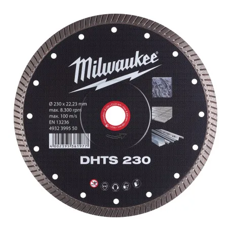 Диск алмазный MILWAUKEE DHTS 230, Ø230мм, (керамогранит, плитка) (4932399550)