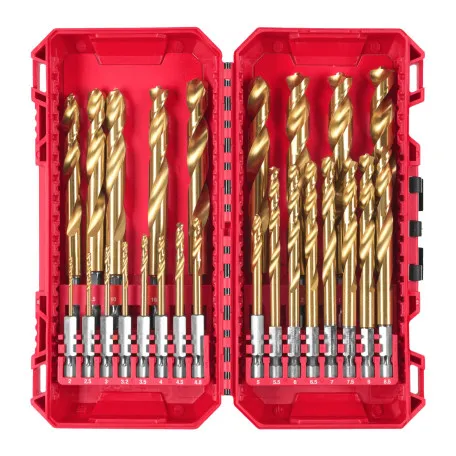 Набор сверл по металлу RedHEX SHOCKWAVE HSS-TiN PACKOUT MILWAUKEE (4932500420)