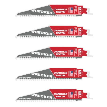 Полотно для сабельных пил WRECKER CARBIDE MILWAUKEE, 150х4,2мм, 5шт (48475541)