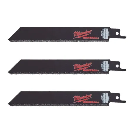 Полотно для сабельных пил Carbide Grit MILWAUKEE, 150мм, (3шт) (чугун, фиберглас) (48471420)