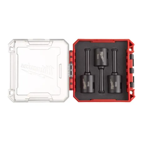 Набор алмазных коронок MILWAUKEE Diamond Max PACKOUT М14 диаметр 8 мм. (3 шт.) (сухое сверление) (4932500546)