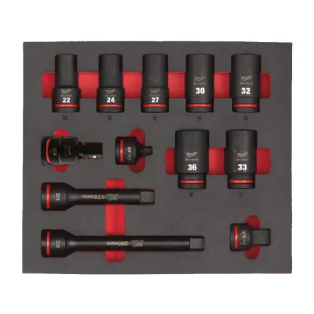 Ложемент с удлиненными головками MILWAUKEE ShW 3/4'' SKT, (12 шт.) (45х536х417 мм.) (4932493398)