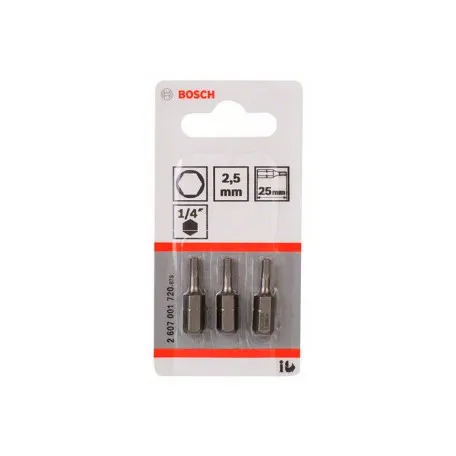 Біта Bosch Extra Hard HEX2.5 × 25 мм, 3 шт. (2607001720)