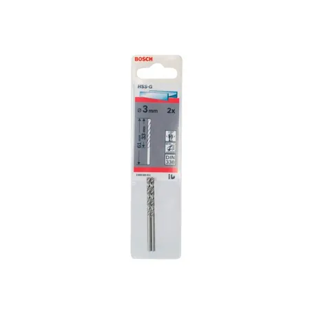 Сверло по металлу Bosch HSS-G, 3x61 мм (2 шт.) (2608585911)