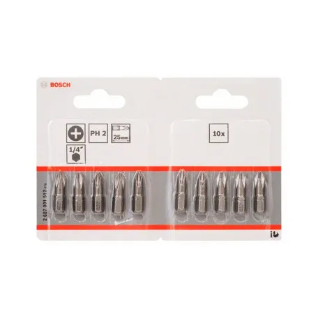 Бита Bosch Extra Hard PH2 × 25 мм, 10 шт. (2607001512)