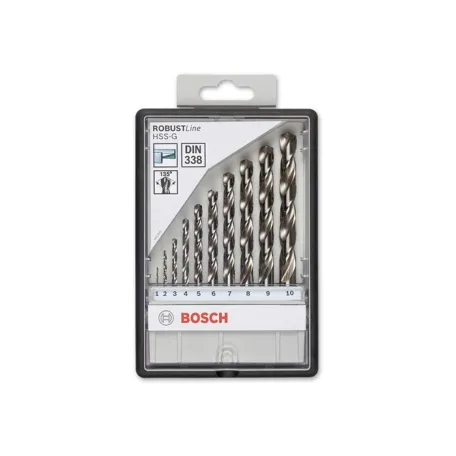 Набор сверл по металлу Bosch HSS-G Robust Line (10 шт.) (2607010535)