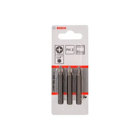 Бита Bosch Extra Hard PH2 51 мм, 3 шт. (2607001522)