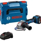 Шліфмашина кутова акумуляторна Bosch GWS 18V-11 S Professional з АКБ GBA 18V 5 Аг та ЗП GAL 1880 CV, у L-BOXX 136, Ø125 мм (06019N4003)
