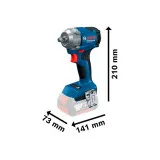 Гайковерт ударный аккумуляторный Bosch GDS 18V-350 в кейсе, с АКБ и ЗУ, 350 Н·м, 2×4,0 Ач (06019M5021)