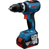 Дриль-шурупокрут ударний акумуляторний Bosch GSB 18V-65 Professional з 2 АКБ GBA 18V 5 Аг та ЗП GAL 18V-40, у L-BOXX 136N, 65 Н·м (06019N3303)