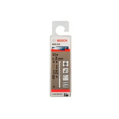 Сверло спиральное по металлу Bosch HSS-Co 2x49 мм (10 шт.) (2608585874)