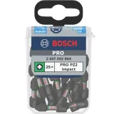Бита Bosch Impact Control 25 мм PZ2 TicTac, 25 шт (2607002804)