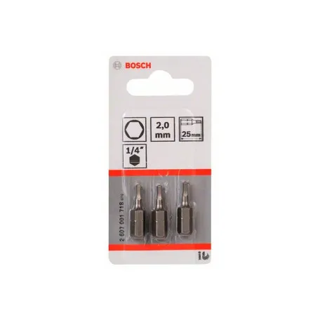Біта Bosch Extra Hard HEX2 × 25 мм, 3 шт. (2607001718)