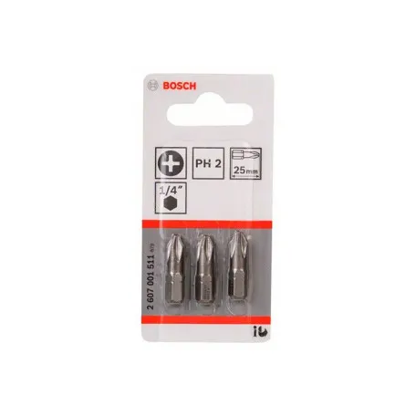 Бита Bosch PH2 25 мм, XH, 3 шт. (2607001511)
