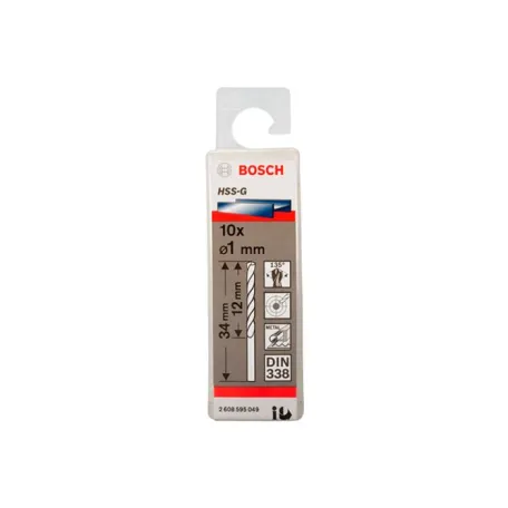 Сверло по металлу Bosch HSS-G, 1x34 мм (10 шт.) (2608595049)