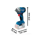 Гайковерт ударный аккумуляторный Bosch GDS 18V-350, без АКБ и ЗУ, 350 Н·м (06019M5020)