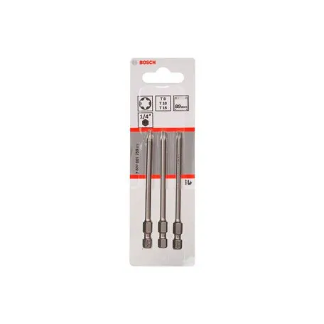 Набір біт Bosch Extra Hard T8/10/15 89 мм, 3 шт. (2607001759)