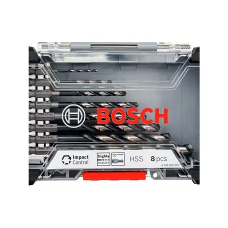 Набор спиральных сверл по металлу Bosch Impact Control, 8 шт. (2608577146)