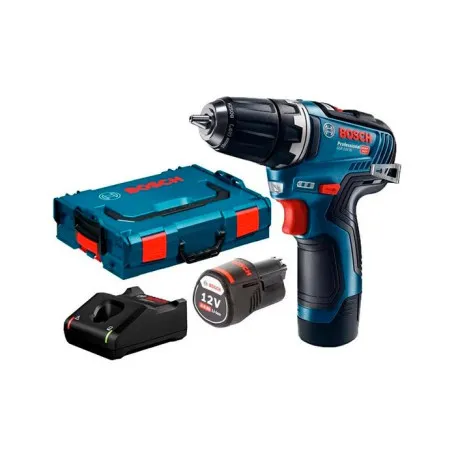 Дриль-шурупокрут акумуляторний Bosch GSR 12V-35 (L-BOXX), 35 Н·м, 2×3,0 Аг (06019H8002)