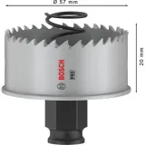 Коронка биметаллическая Bosch PRO Sheet Metal PC Plus, 57 × 20 мм, Power Change Plus (2608594457)