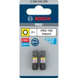 Биты Bosch Pro Torx Impact T40, 25 мм, 2 шт (2608522478)