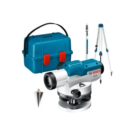 Оптичний нівелір Bosch Professional GOL 20 D в кейсі з штативом BT 160, лінійкою GR 500, збільшення 20× (0601068402)