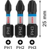 Набір біт Bosch Pro Phillips Impact Set PH1/2/3, 25 мм, 3 шт (2608522470)