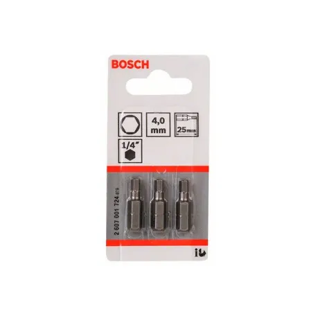 Біта Bosch Extra Hard HEX4 × 25 мм, 3 шт. (2607001724)
