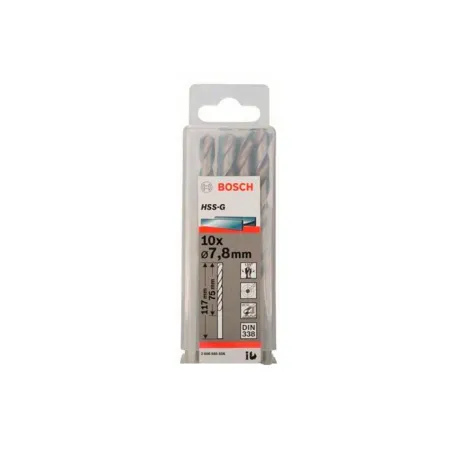 Сверло по металлу Bosch HSS-G, 7.8x117 мм (10 шт.) (2608585506)