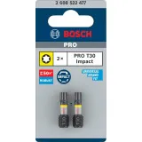 Биты Bosch Pro Torx Impact T30, 25 мм, 2 шт (2608522477)