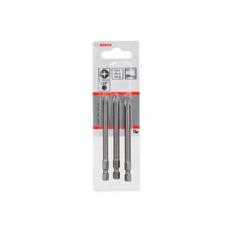 Набір біт Bosch Extra Hard PH1/2/3 89 мм, 3 шт. (2607001757)