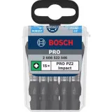 Биты Bosch Pro Pozidriv Impact PZ2, 55 мм, 15 шт (2608522546)