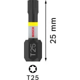 Биты Bosch Pro Torx Impact T25, 25 мм, 2 шт (2608522475)
