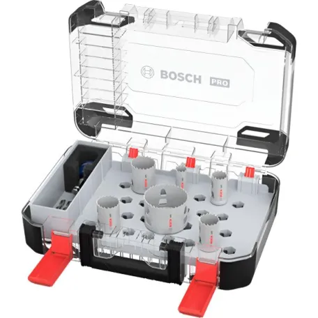 Набор коронок Bosch PRO Multi Material PC Plus, Ø20/22/25/32/35/40/44/51/60/64/76 мм, 14 предметов (2608594425)