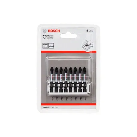 Бита ударная Bosch Impact Control PZ2 50 мм, 8 шт. (2608522331)