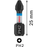 Биты Bosch Pro Phillips Impact PH2, 25 мм, 2 шт (2608522403)