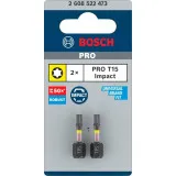 Биты Bosch Pro Torx Impact T15, 25 мм, 2 шт (2608522473)